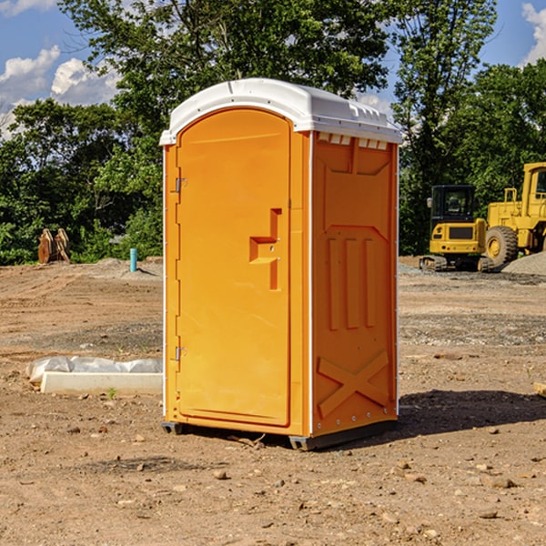 can i customize the exterior of the porta potties with my event logo or branding in Mcadoo